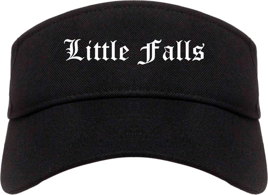 Little Falls Minnesota MN Old English Mens Visor Cap Hat Black
