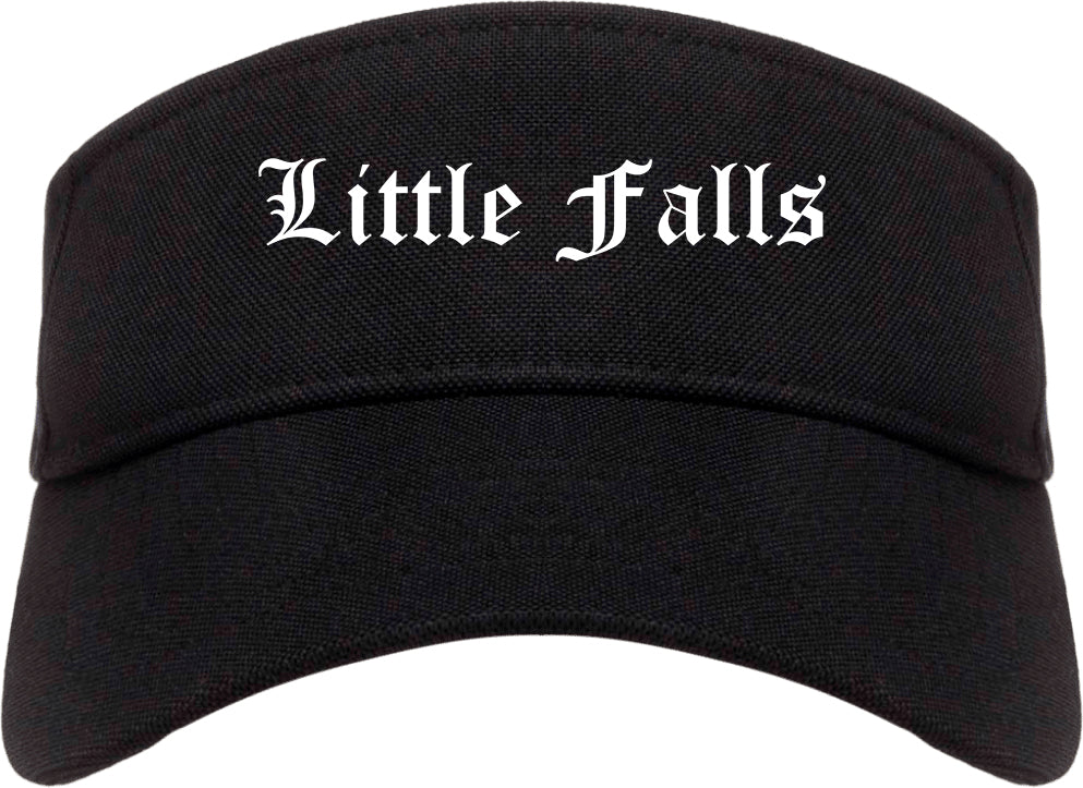 Little Falls Minnesota MN Old English Mens Visor Cap Hat Black