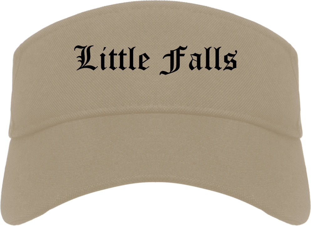 Little Falls Minnesota MN Old English Mens Visor Cap Hat Khaki