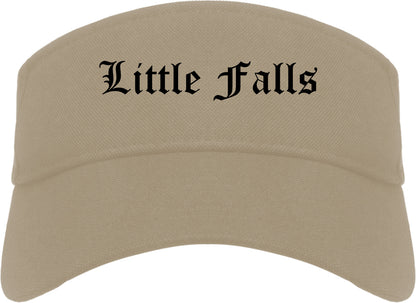 Little Falls Minnesota MN Old English Mens Visor Cap Hat Khaki