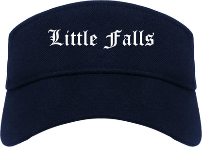 Little Falls Minnesota MN Old English Mens Visor Cap Hat Navy Blue