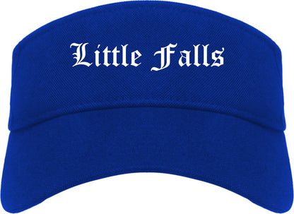 Little Falls Minnesota MN Old English Mens Visor Cap Hat Royal Blue