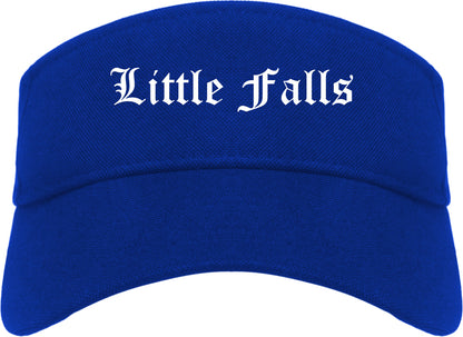 Little Falls Minnesota MN Old English Mens Visor Cap Hat Royal Blue