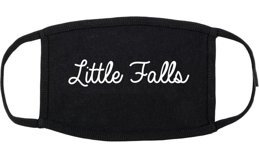 Little Falls New York NY Script Cotton Face Mask Black