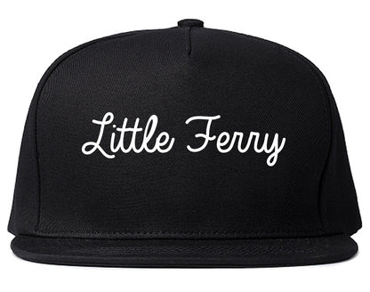 Little Ferry New Jersey NJ Script Mens Snapback Hat Black