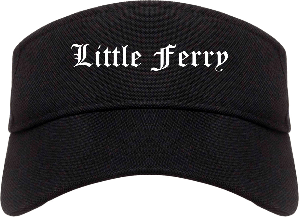 Little Ferry New Jersey NJ Old English Mens Visor Cap Hat Black