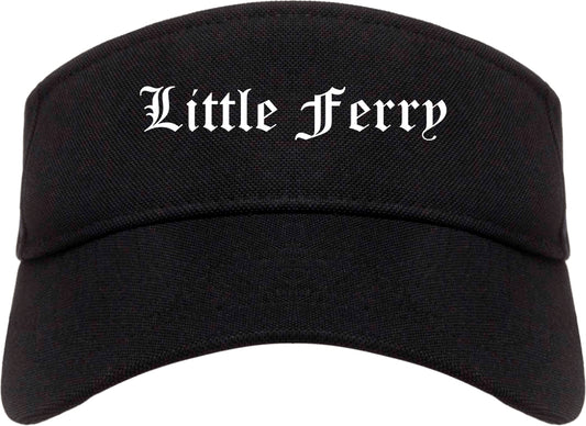 Little Ferry New Jersey NJ Old English Mens Visor Cap Hat Black