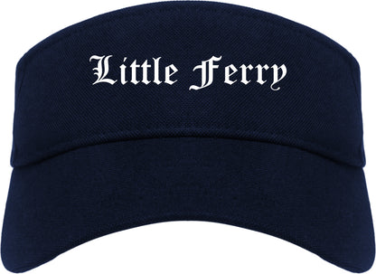 Little Ferry New Jersey NJ Old English Mens Visor Cap Hat Navy Blue