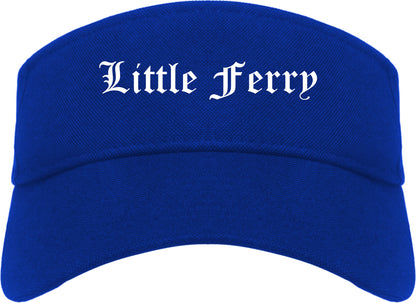 Little Ferry New Jersey NJ Old English Mens Visor Cap Hat Royal Blue