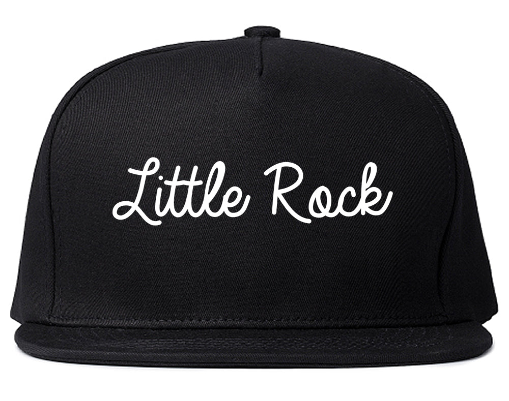 Little Rock Arkansas AR Script Mens Snapback Hat Black
