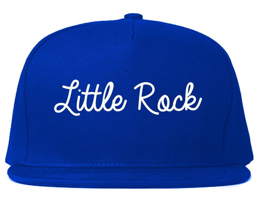 Little Rock Arkansas AR Script Mens Snapback Hat Royal Blue
