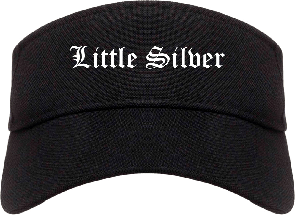 Little Silver New Jersey NJ Old English Mens Visor Cap Hat Black