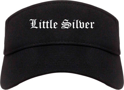 Little Silver New Jersey NJ Old English Mens Visor Cap Hat Black