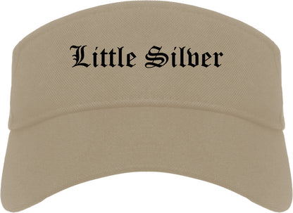 Little Silver New Jersey NJ Old English Mens Visor Cap Hat Khaki