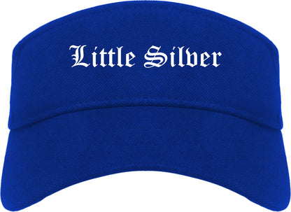 Little Silver New Jersey NJ Old English Mens Visor Cap Hat Royal Blue