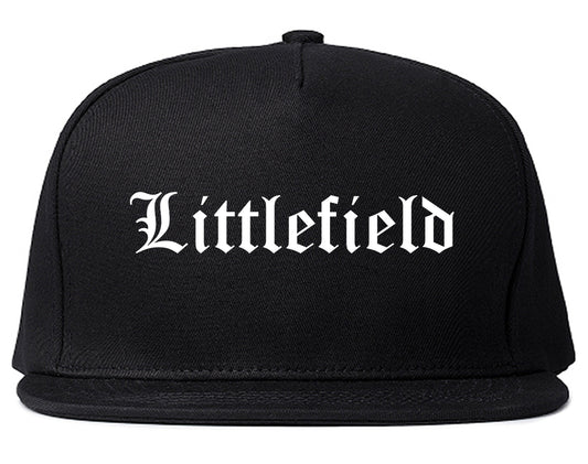 Littlefield Texas TX Old English Mens Snapback Hat Black