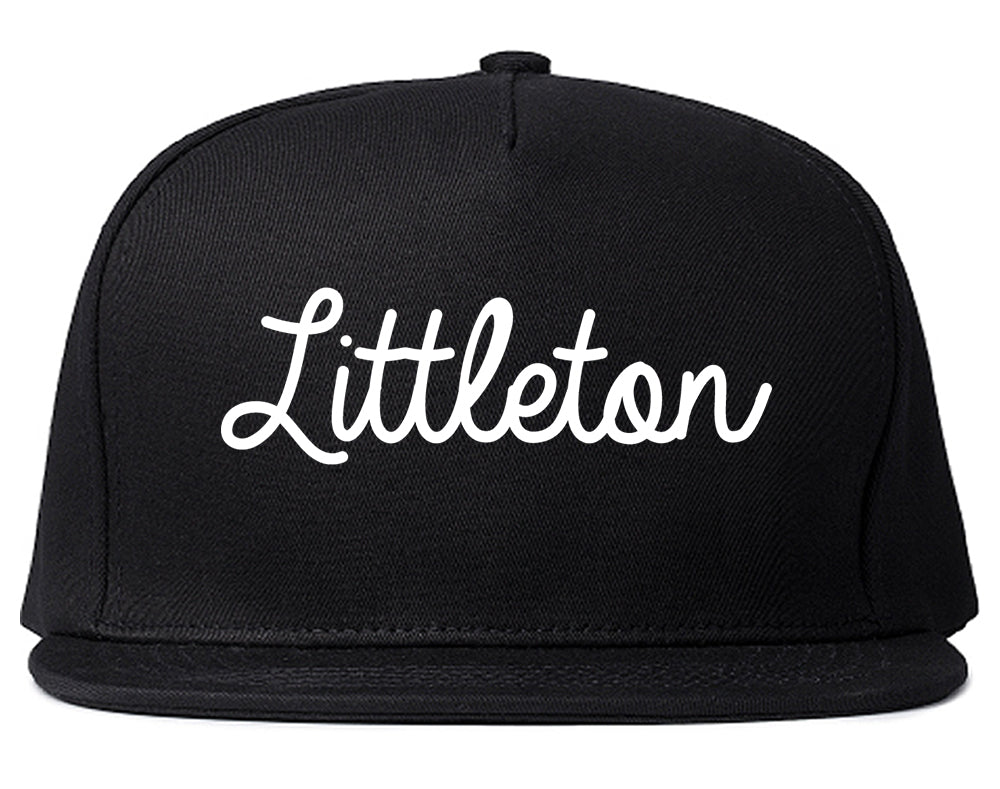 Littleton Colorado CO Script Mens Snapback Hat Black