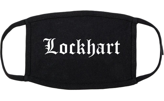 Lockhart Texas TX Old English Cotton Face Mask Black