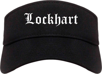 Lockhart Texas TX Old English Mens Visor Cap Hat Black