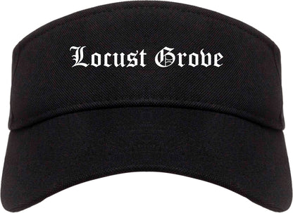 Locust Grove Georgia GA Old English Mens Visor Cap Hat Black