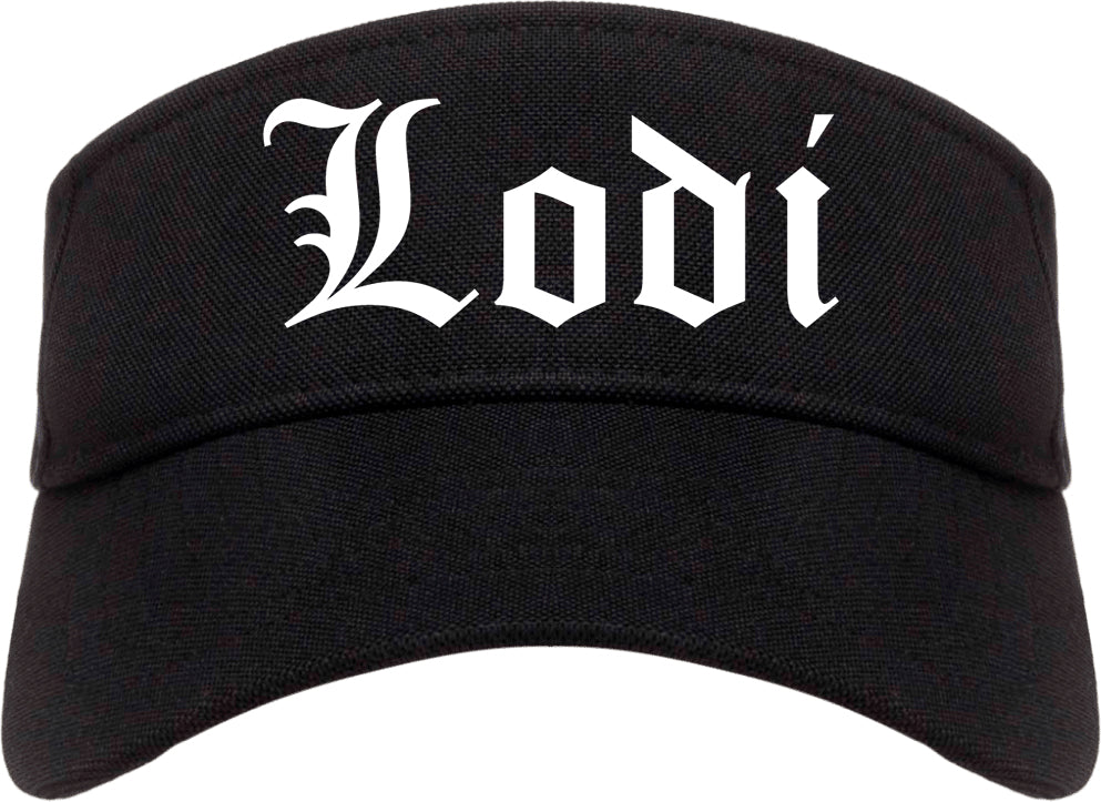Lodi New Jersey NJ Old English Mens Visor Cap Hat Black