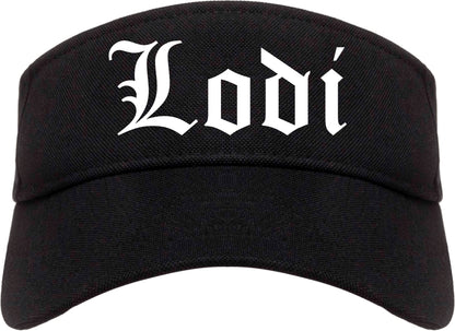 Lodi New Jersey NJ Old English Mens Visor Cap Hat Black