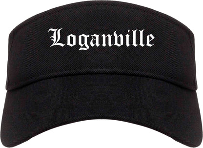 Loganville Georgia GA Old English Mens Visor Cap Hat Black