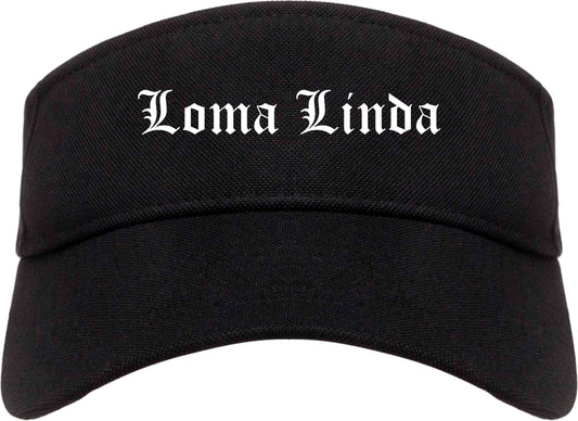 Loma Linda California CA Old English Mens Visor Cap Hat Black