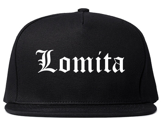 Lomita California CA Old English Mens Snapback Hat Black