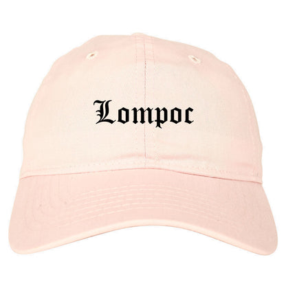 Lompoc California CA Old English Mens Dad Hat Baseball Cap Pink