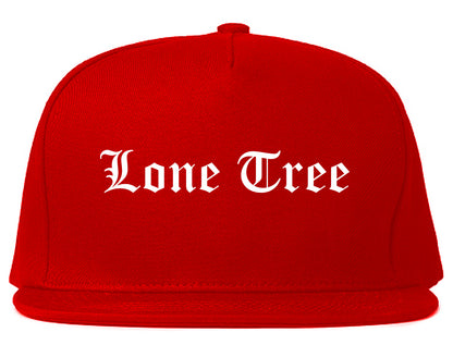 Lone Tree Colorado CO Old English Mens Snapback Hat Red