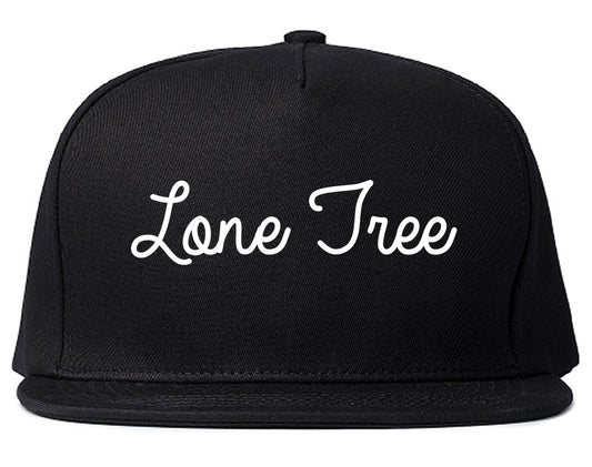 Lone Tree Colorado CO Script Mens Snapback Hat Black