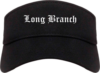 Long Branch New Jersey NJ Old English Mens Visor Cap Hat Black