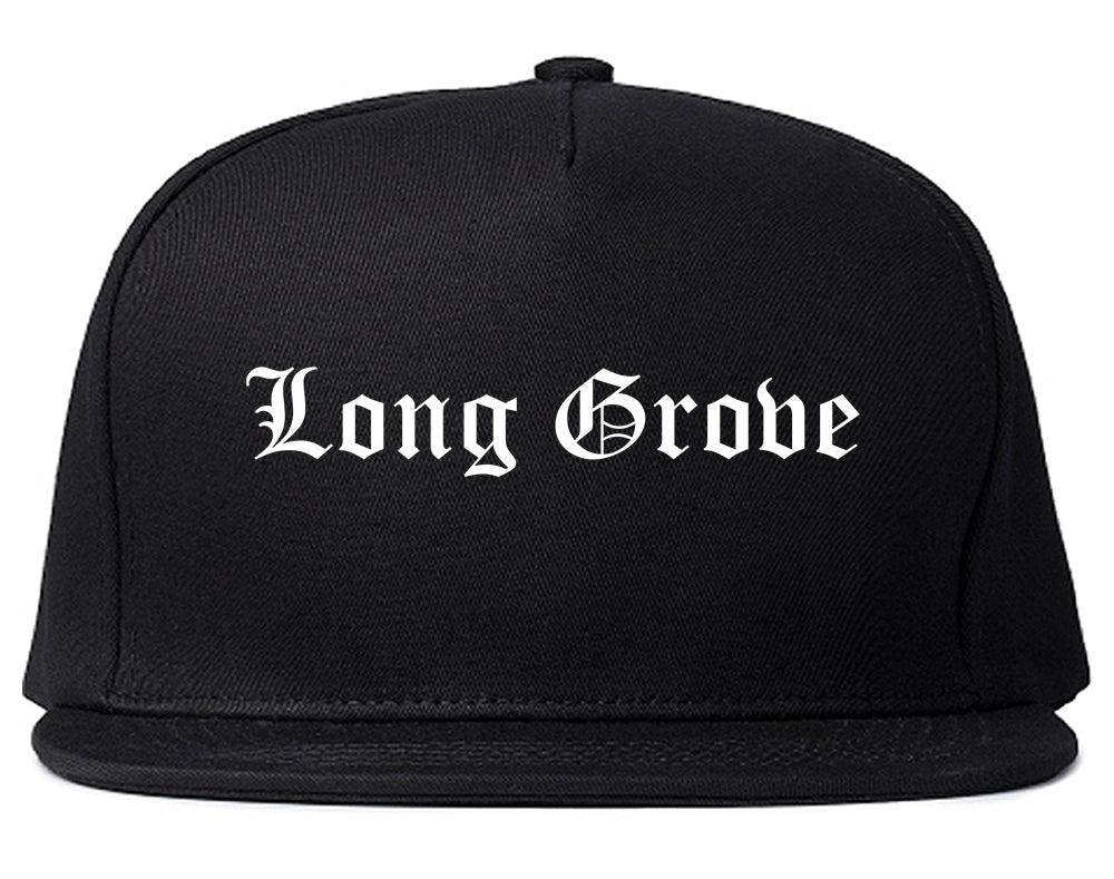 Long Grove Illinois IL Old English Mens Snapback Hat Black