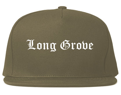 Long Grove Illinois IL Old English Mens Snapback Hat Grey