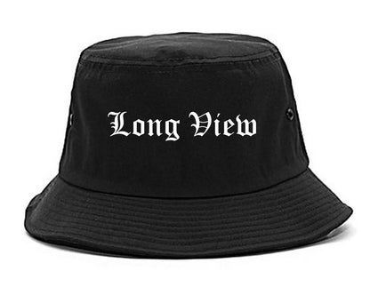 Long View North Carolina NC Old English Mens Bucket Hat Black