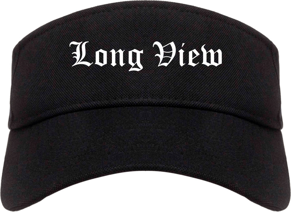Long View North Carolina NC Old English Mens Visor Cap Hat Black