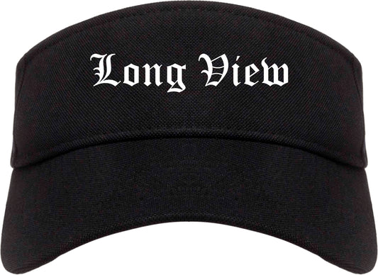 Long View North Carolina NC Old English Mens Visor Cap Hat Black