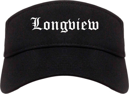 Longview Texas TX Old English Mens Visor Cap Hat Black