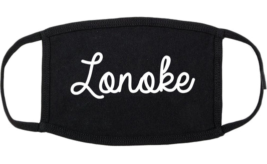 Lonoke Arkansas AR Script Cotton Face Mask Black