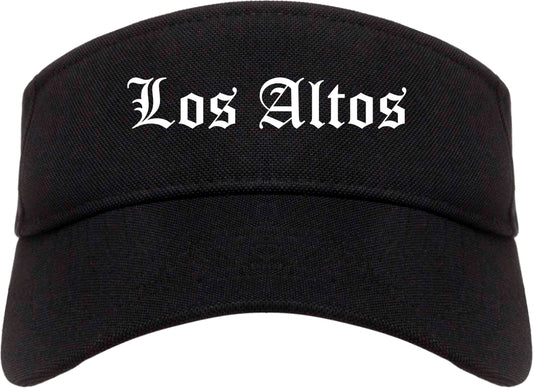 Los Altos California CA Old English Mens Visor Cap Hat Black