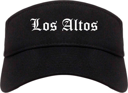 Los Altos California CA Old English Mens Visor Cap Hat Black