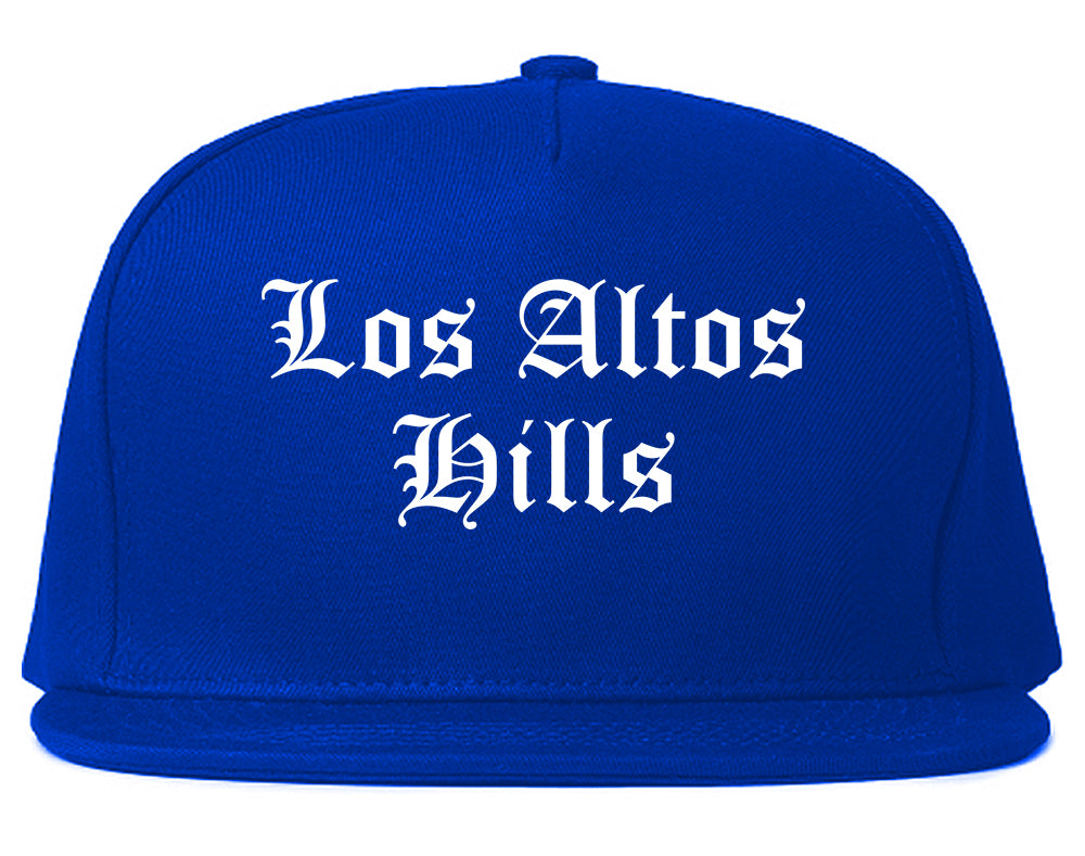 Los Altos Hills California CA Old English Mens Snapback Hat Royal Blue