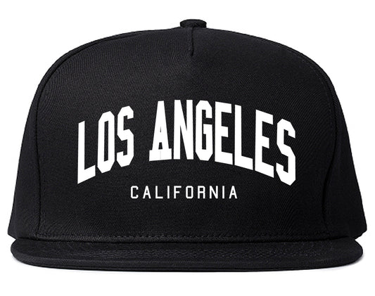 Los Angeles California ARCH Mens Snapback Hat Black