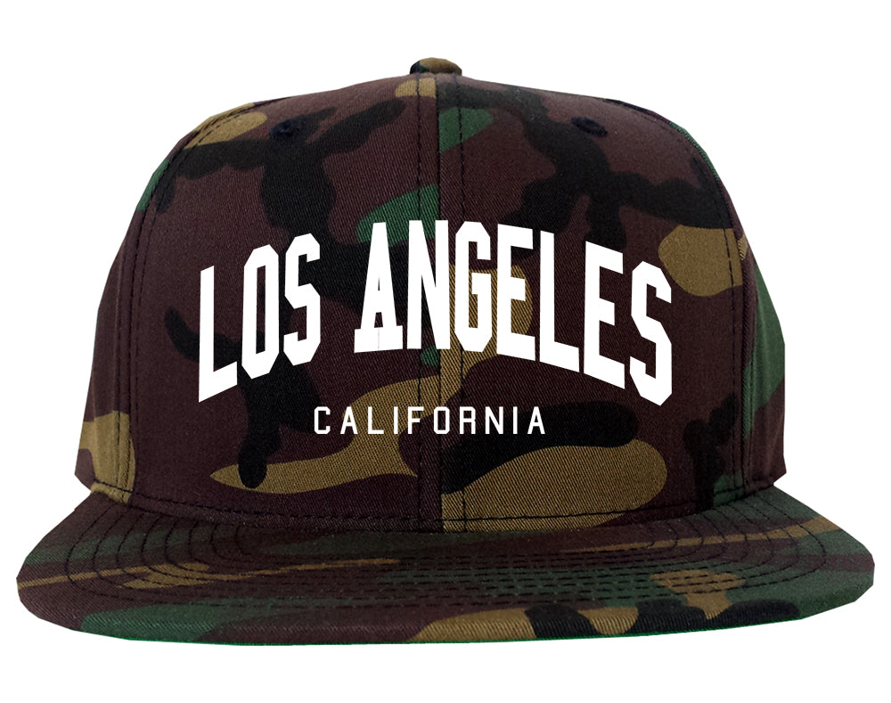 Los Angeles California ARCH Mens Snapback Hat Camo