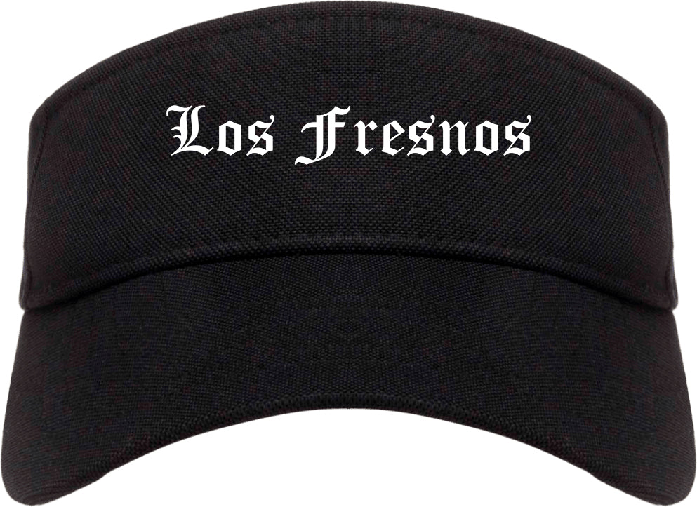 Los Fresnos Texas TX Old English Mens Visor Cap Hat Black