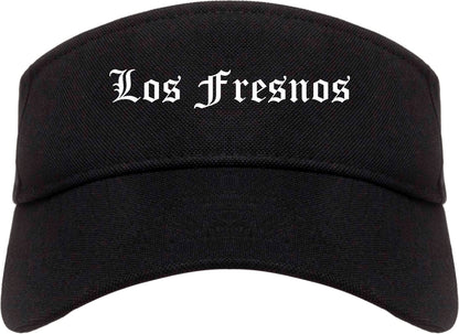 Los Fresnos Texas TX Old English Mens Visor Cap Hat Black