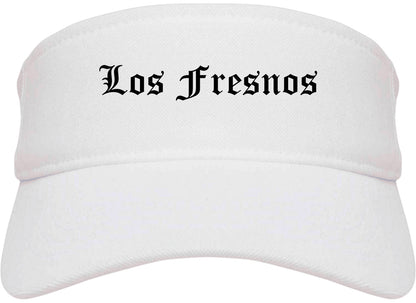 Los Fresnos Texas TX Old English Mens Visor Cap Hat White