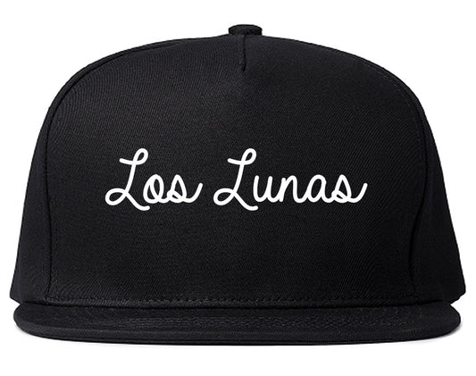 Los Lunas New Mexico NM Script Mens Snapback Hat Black
