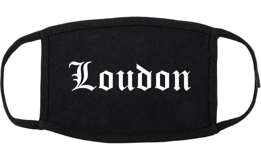 Loudon Tennessee TN Old English Cotton Face Mask Black
